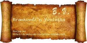 Brankován Violetta névjegykártya